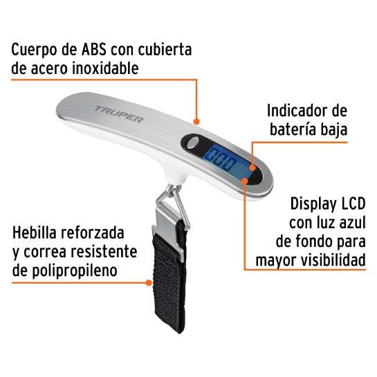 BÁSCULA ELECTRÓNICA PARA EQUIPA 100787 - TRUPER