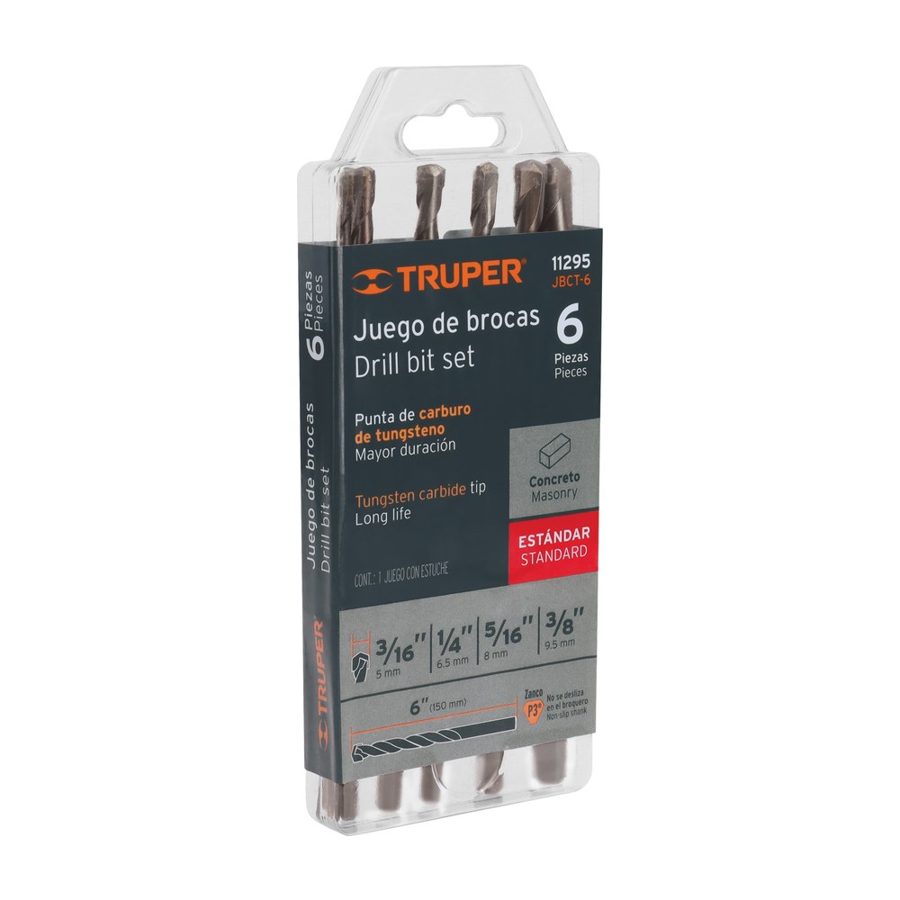 JUEGO DE 6 BROCAS PARA CONCRETO, 11295 - TRUPER