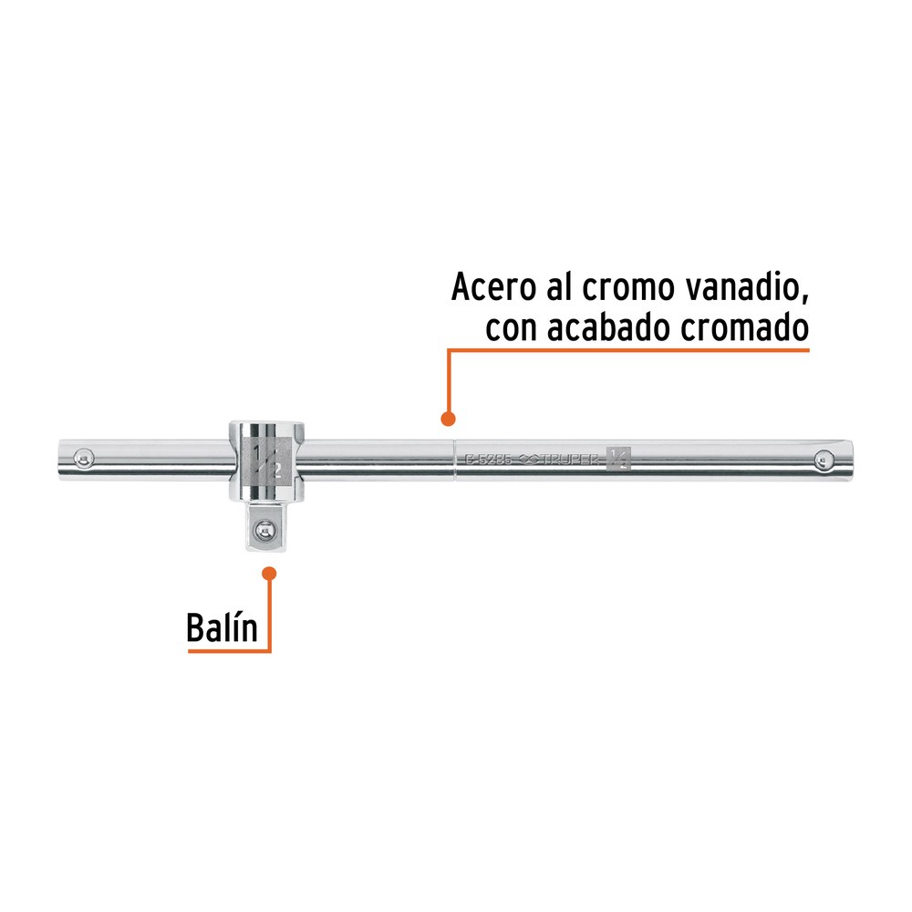 BARRA CORREDIZA PARA DADOS CUADRO 12 13432 - TRUPER