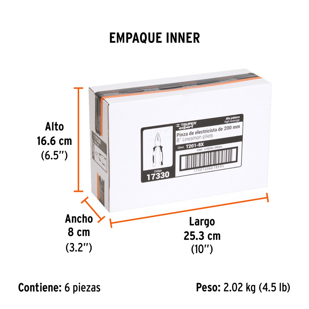 ALICATE UNIVERSAL DE 8" 17330 - TRUPER