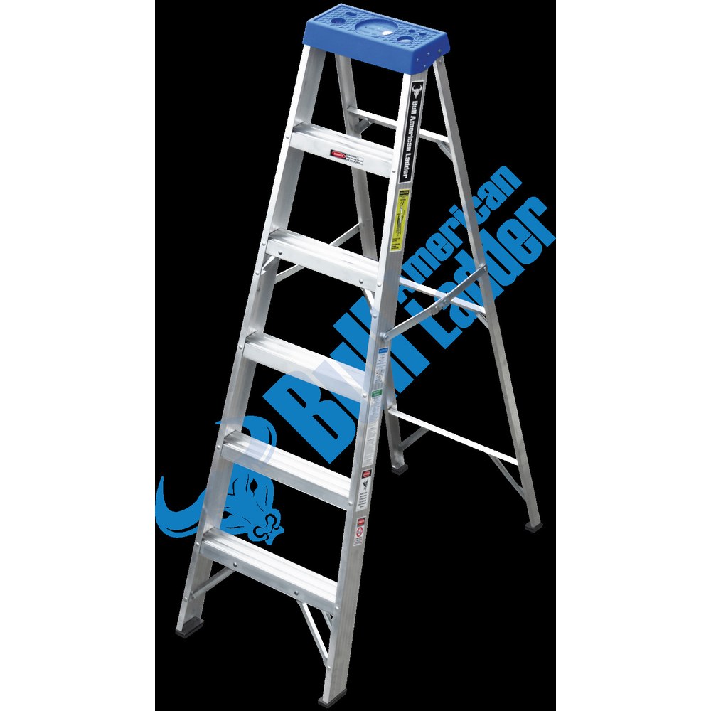 ESCALERA ALUMINIO TIJERA SIMPLE ACCESO 3 PASOS 90KG 0.91M ATS90-3III - AMERICAN BULL