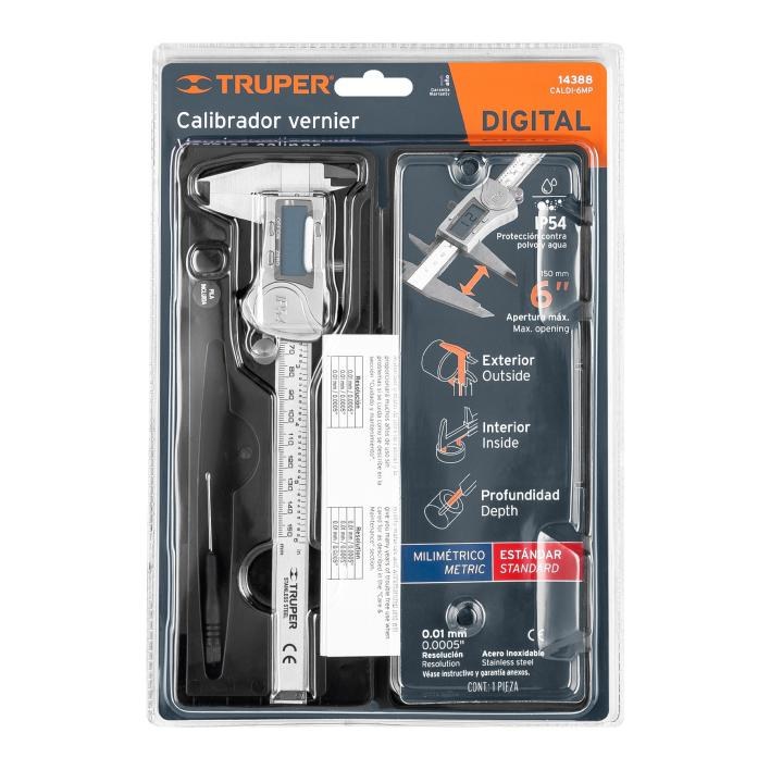 CALIBRADOR VERNIER DIGITAL 6" 14388 - TRUPER