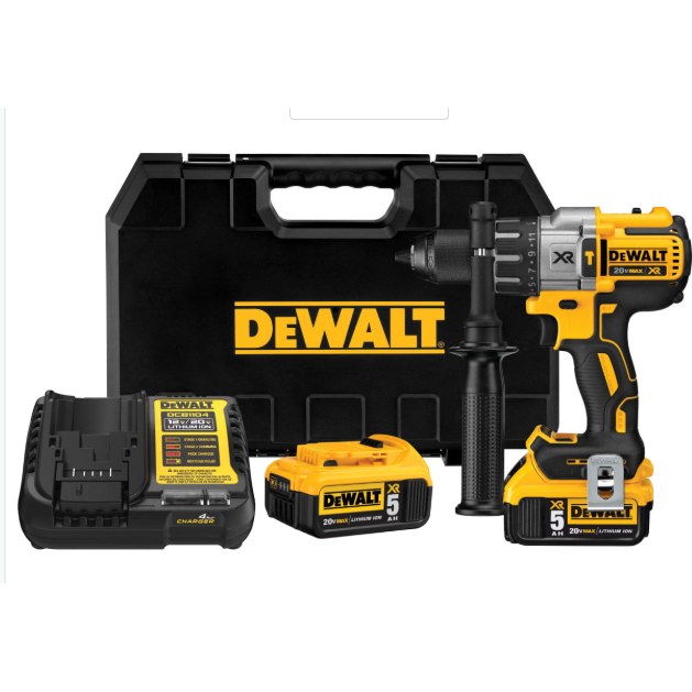 TALADRO PERCUTOR 1/2" 20V 38250 GPM INC. BATERIA Y CARGADOR DCD996P2T-B2 - DEWALT
