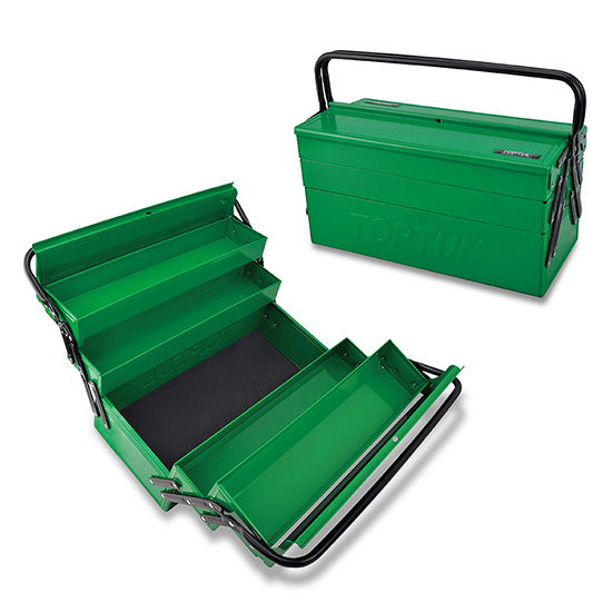 CAJA DE HERRAMIENTAS CON 3 SECCIONES (VERDE) 470 MM X 220 MM X 350 MM (TBAC0502) TOPTUL