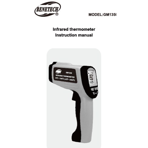TERMOMETRO INFRARROJO, PIROMETRODE -30 A 1350C GM 1350 BENETECH